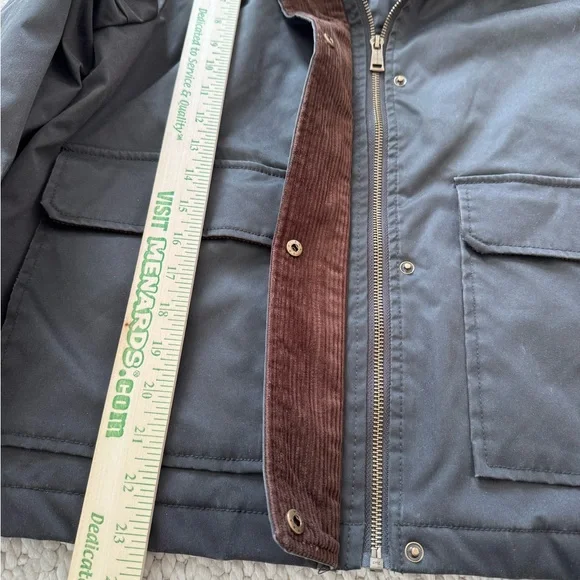 NWT Sanctuary Dark Gray/Faded Black Corduroy Trimmed Jacket Medium - Picture 6 of 11